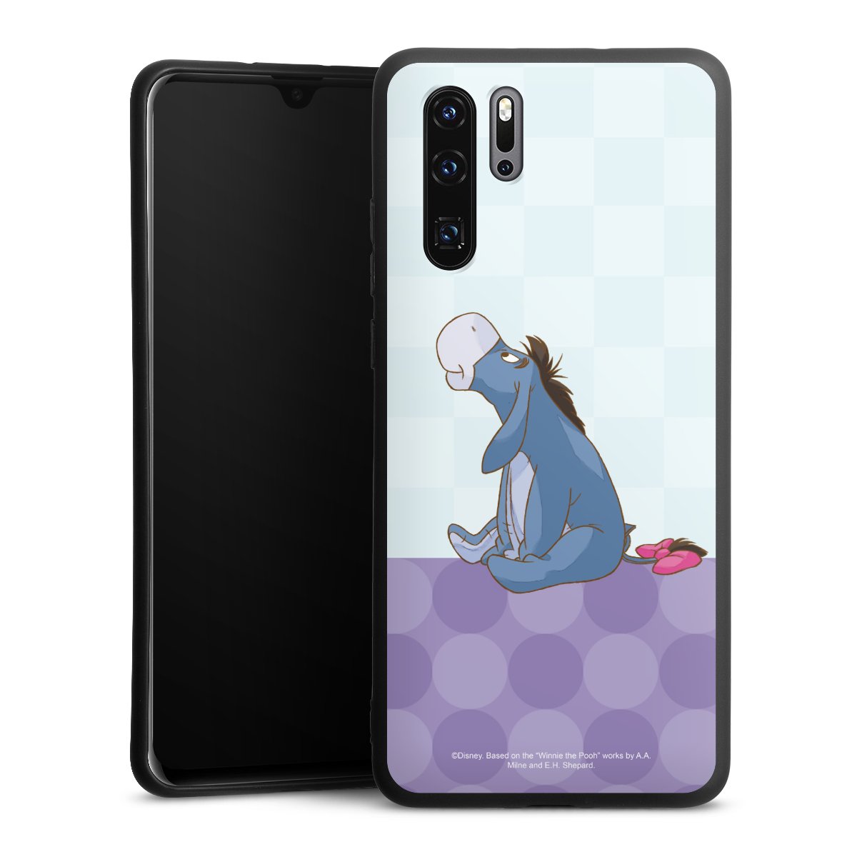 Huawei P30 Pro Handy Premium Silikon Hülle Handyhülle schwarz Case Disney Donkey Winnie The Pooh Silikon Premium Case