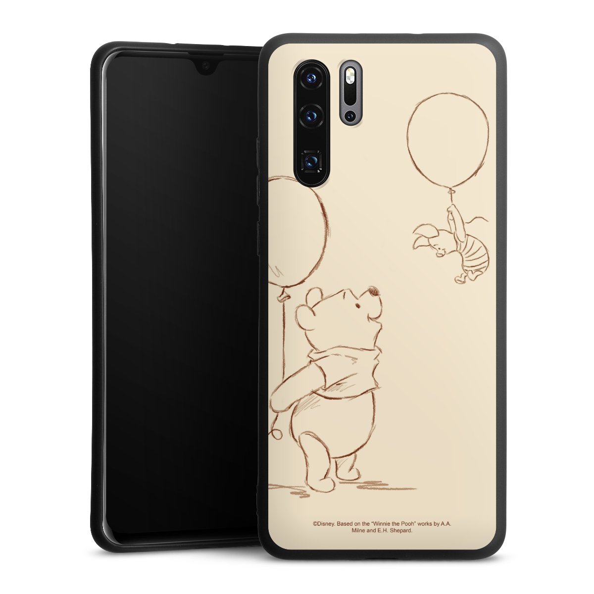 Huawei P30 Pro Handy Premium Silikon Hülle Handyhülle schwarz Case Official Licensed Product Winnie The Pooh Disney Silikon Premium Case