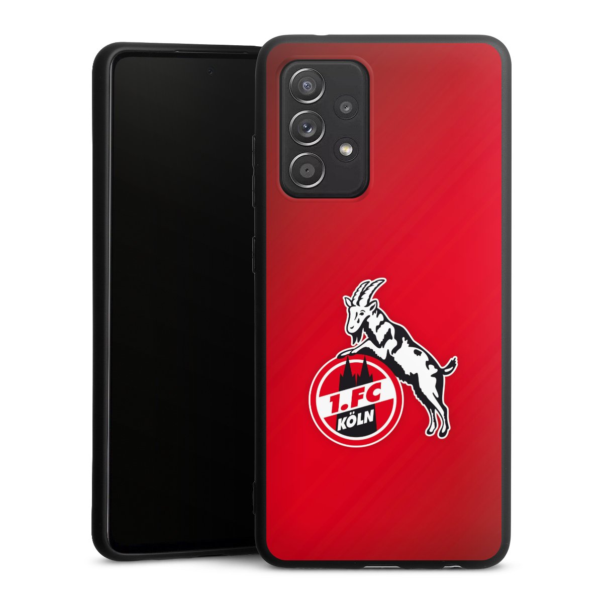 Galaxy A52 5G Handy Premium Silikon Hülle Handyhülle schwarz Case Official Licensed Product Effzeh 1. Fc Köln Silikon Premium Case