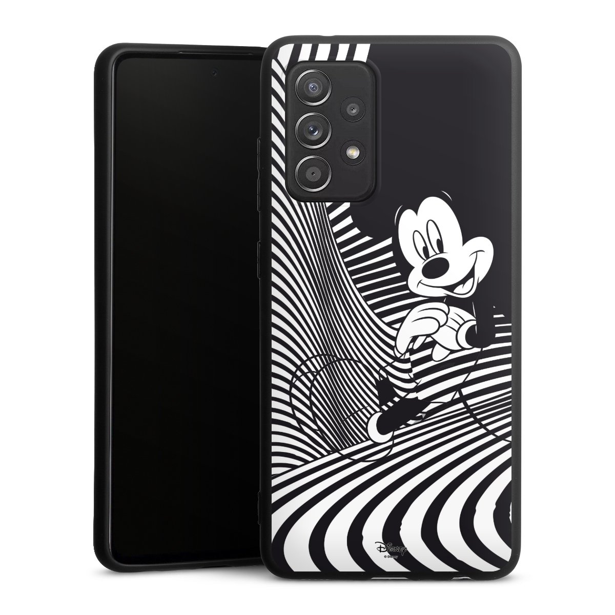 Galaxy A52 5G Handy Premium Silikon Hülle Handyhülle schwarz Case Disney Official Licensed Product Mickey Mouse Silikon Premium Case