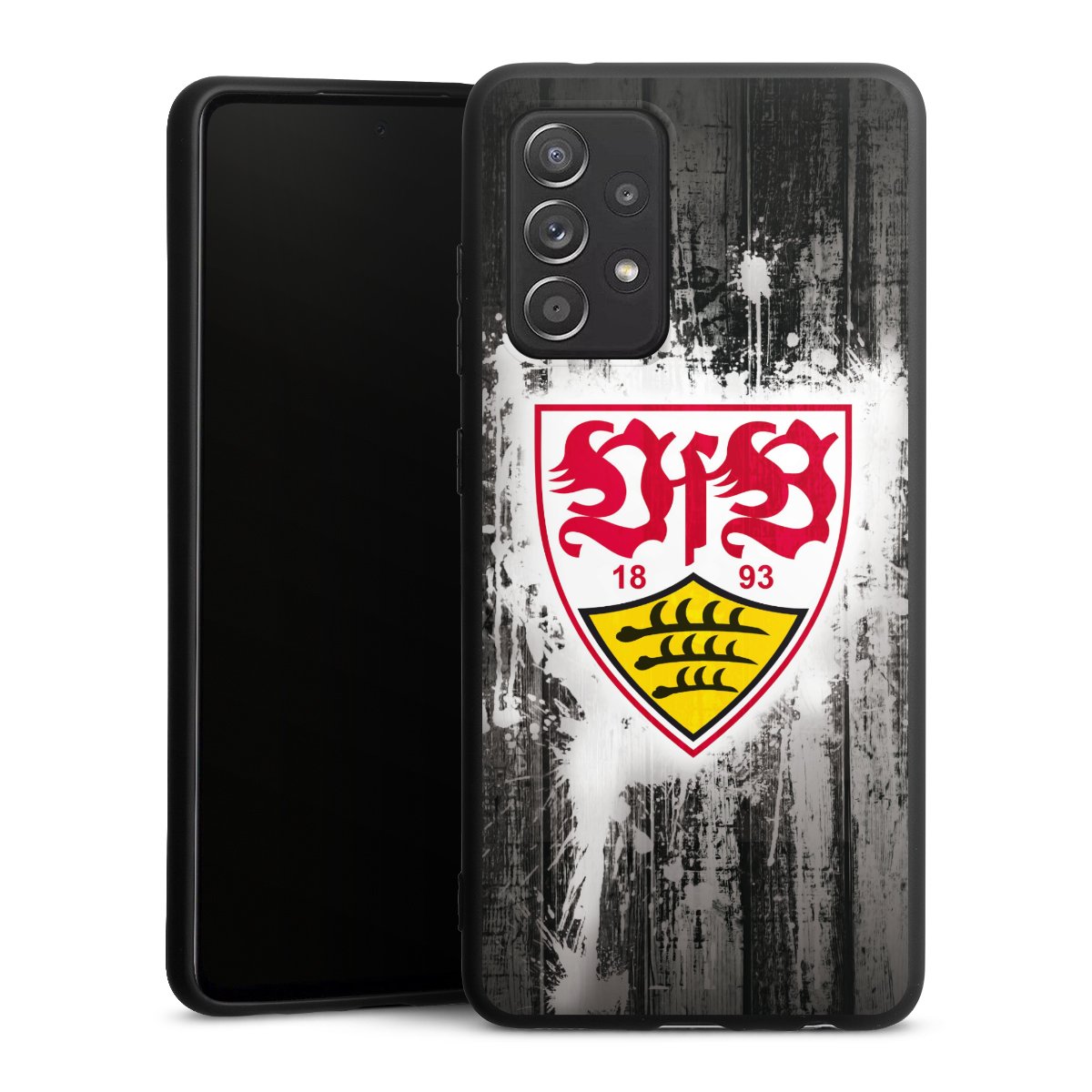 Galaxy A52 5G Handy Premium Silikon Hülle Handyhülle schwarz Case Vfb Stuttgart Official Licensed Product Silikon Premium Case