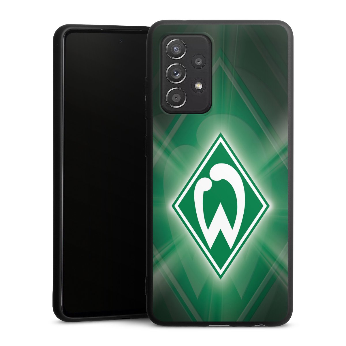 Galaxy A52 5G Handy Premium Silikon Hülle Handyhülle schwarz Case Sv Werder Bremen Official Licensed Product Coat Of Arms Silikon Premium Case