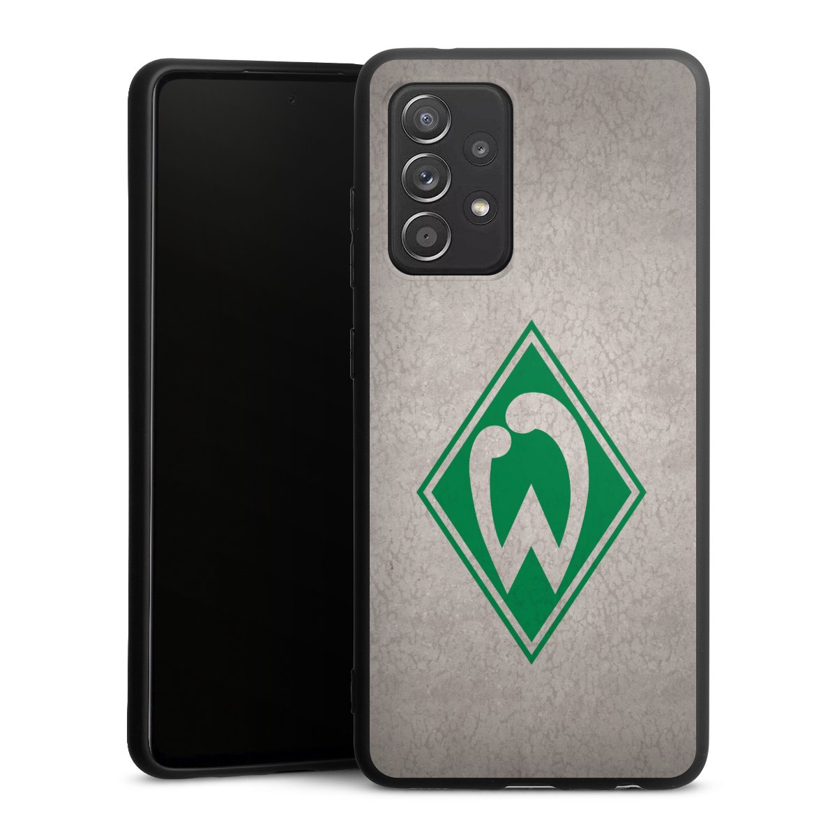 Galaxy A52 5G Handy Premium Silikon Hülle Handyhülle schwarz Case Sv Werder Bremen Concrete Official Licensed Product Silikon Premium Case