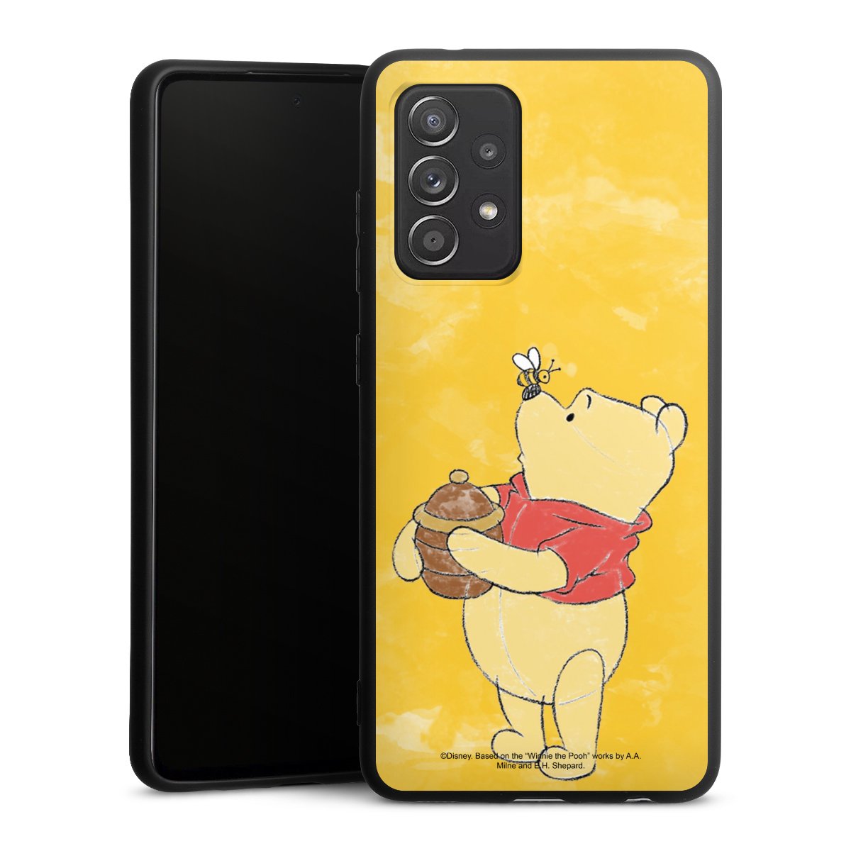 Galaxy A52 5G Handy Premium Silikon Hülle Handyhülle schwarz Case Official Licensed Product Winnie The Pooh Disney Silikon Premium Case