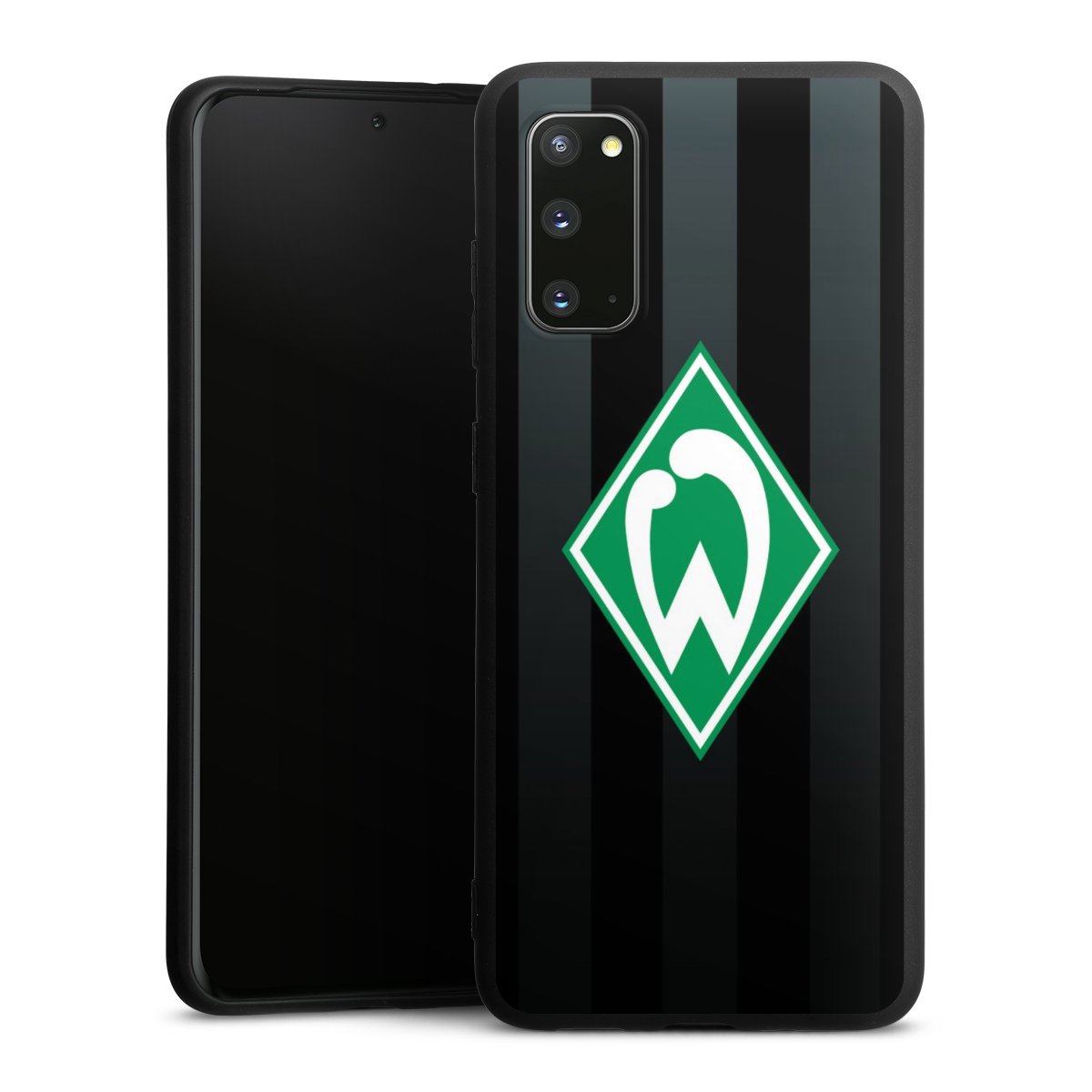 Galaxy S20 Handy Premium Silikon Hülle Handyhülle schwarz Case Stripes Sv Werder Bremen Official Licensed Product Silikon Premium Case