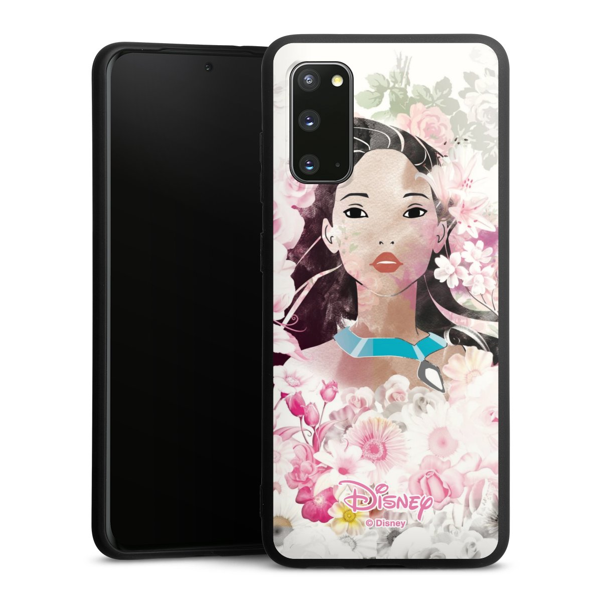 Galaxy S20 Handy Premium Silikon Hülle Handyhülle schwarz Case Pocahontas Official Licensed Product Disney Silikon Premium Case