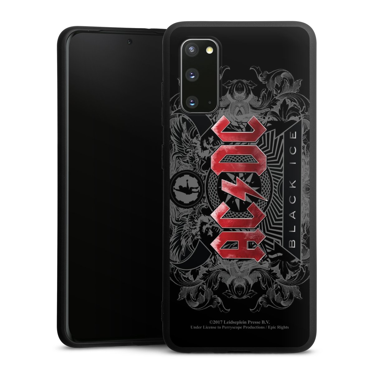 Galaxy S20 Handy Premium Silikon Hülle Handyhülle schwarz Case Merchandise Black Ice Acdc Silikon Premium Case