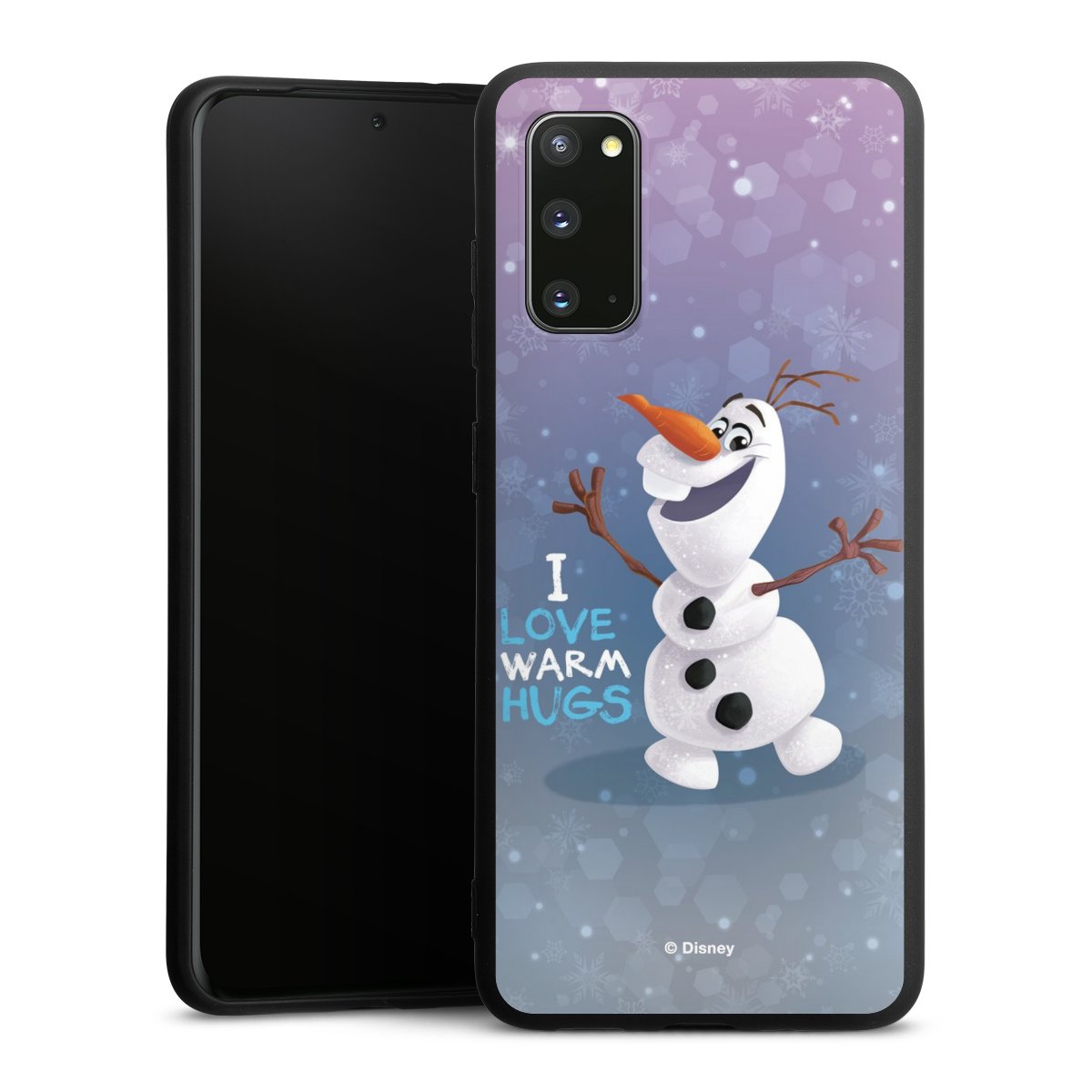 Galaxy S20 Handy Premium Silikon Hülle Handyhülle schwarz Case Frozen Frozen Olaf Official Licensed Product Silikon Premium Case