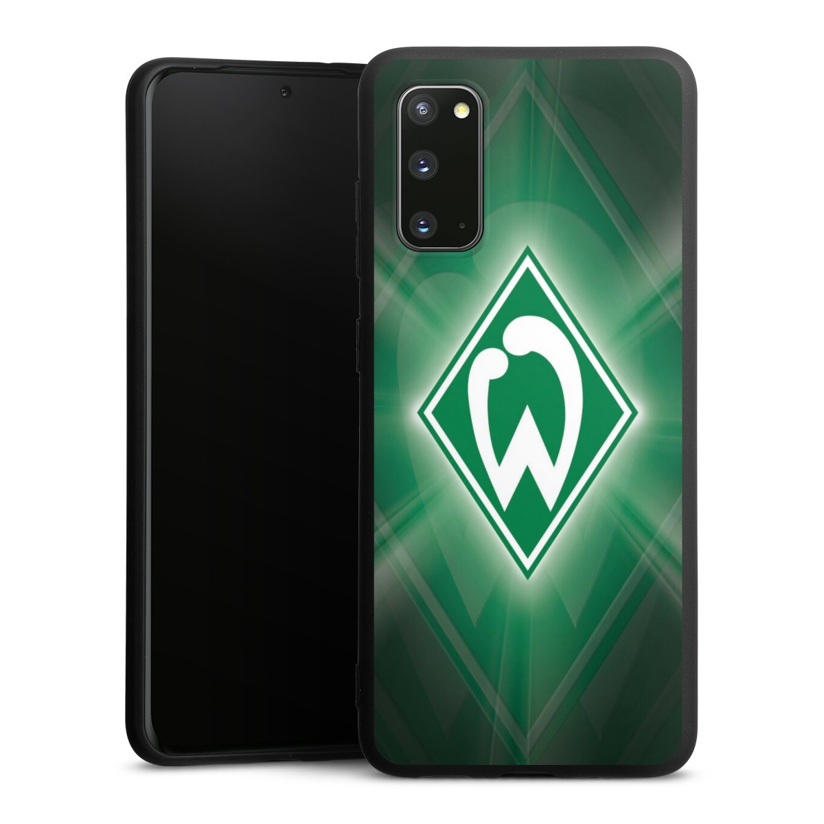 Galaxy S20 Handy Premium Silikon Hülle Handyhülle schwarz Case Sv Werder Bremen Official Licensed Product Coat Of Arms Silikon Premium Case