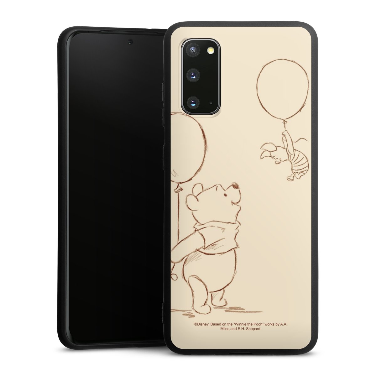 Galaxy S20 Handy Premium Silikon Hülle Handyhülle schwarz Case Official Licensed Product Winnie The Pooh Disney Silikon Premium Case