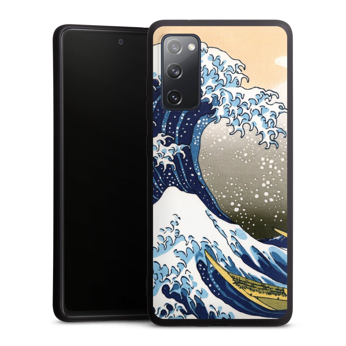 Galaxy S20 FE Handy Premium Silikon Hülle Handyhülle schwarz Case Kunst Katsushika Hokusai Die Große Welle Vor Kanagawa Silikon Premium Case