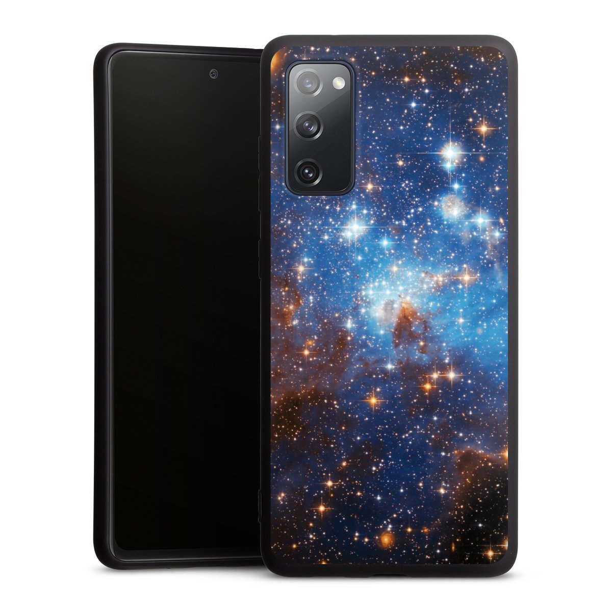 Galaxy S20 FE Handy Premium Silikon Hülle Handyhülle schwarz Case Star Weltall Galaxy Silikon Premium Case