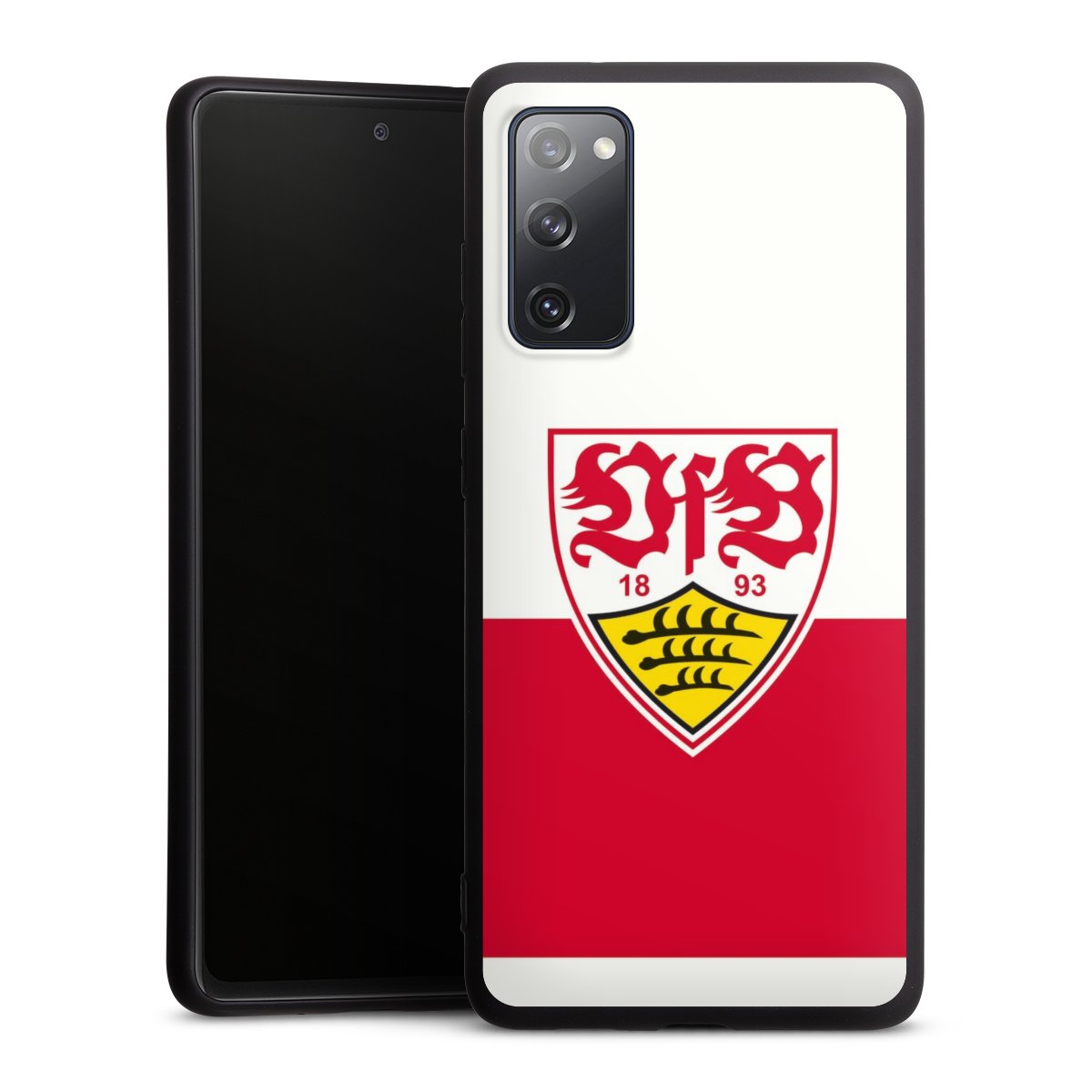 Galaxy S20 FE Handy Premium Silikon Hülle Handyhülle schwarz Case Official Licensed Product Logo Vfb Stuttgart Silikon Premium Case