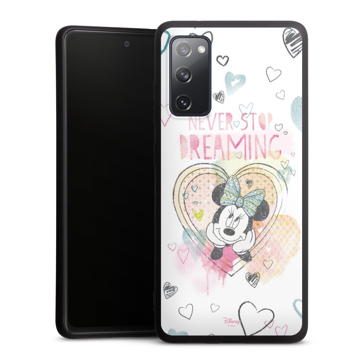 Galaxy S20 FE Handy Premium Silikon Hülle Handyhülle schwarz Case Disney Official Licensed Product Minnie Mouse Silikon Premium Case