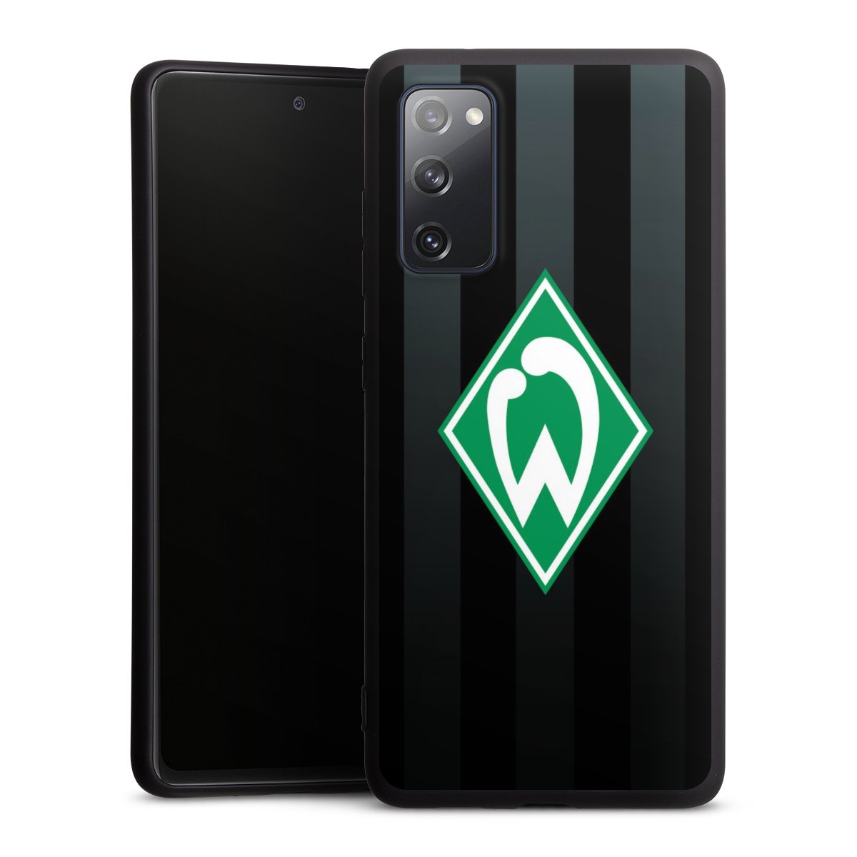 Galaxy S20 FE Handy Premium Silikon Hülle Handyhülle schwarz Case Stripes Sv Werder Bremen Official Licensed Product Silikon Premium Case