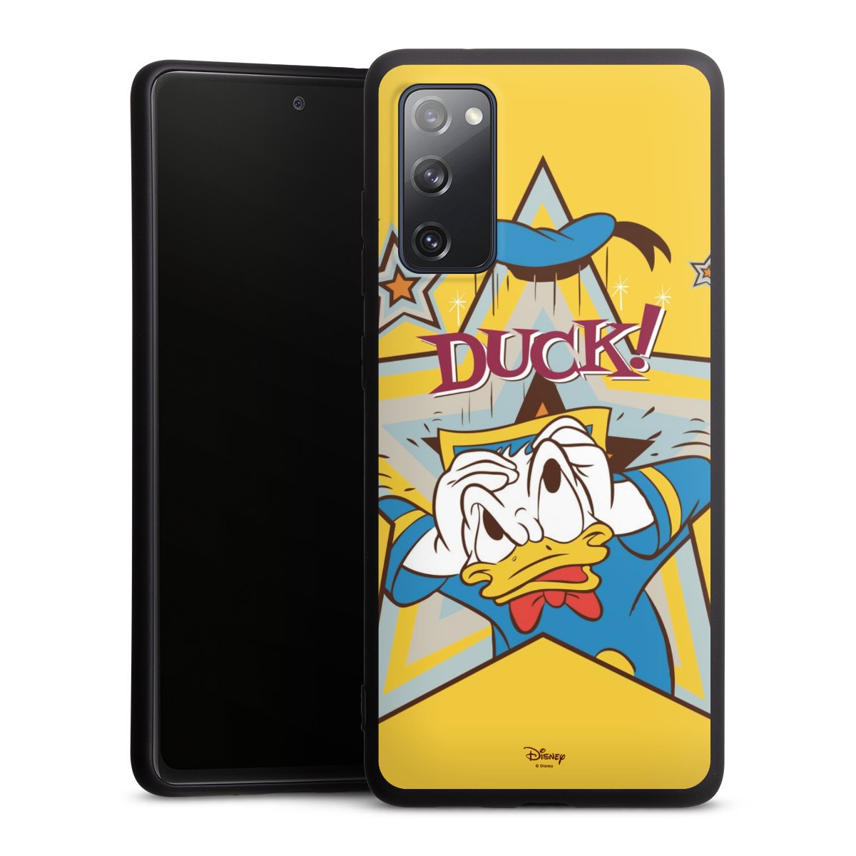 Galaxy S20 FE Handy Premium Silikon Hülle Handyhülle schwarz Case Official Licensed Product Donald Duck Disney Silikon Premium Case