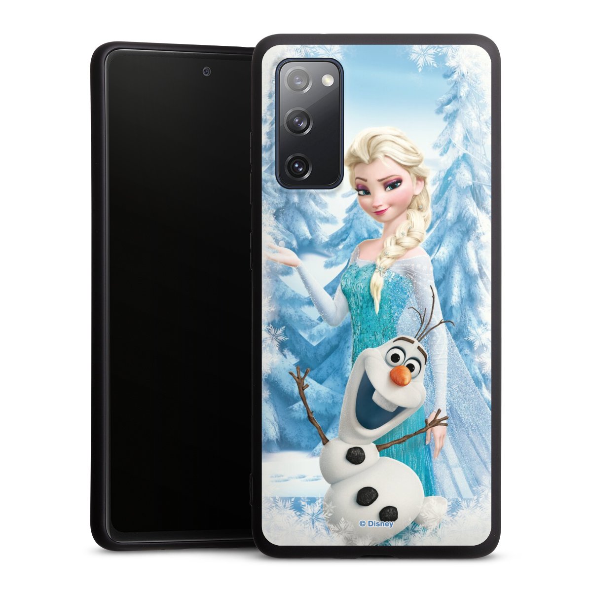 Galaxy S20 FE Handy Premium Silikon Hülle Handyhülle schwarz Case Official Licensed Product Frozen Elsa Disney Silikon Premium Case