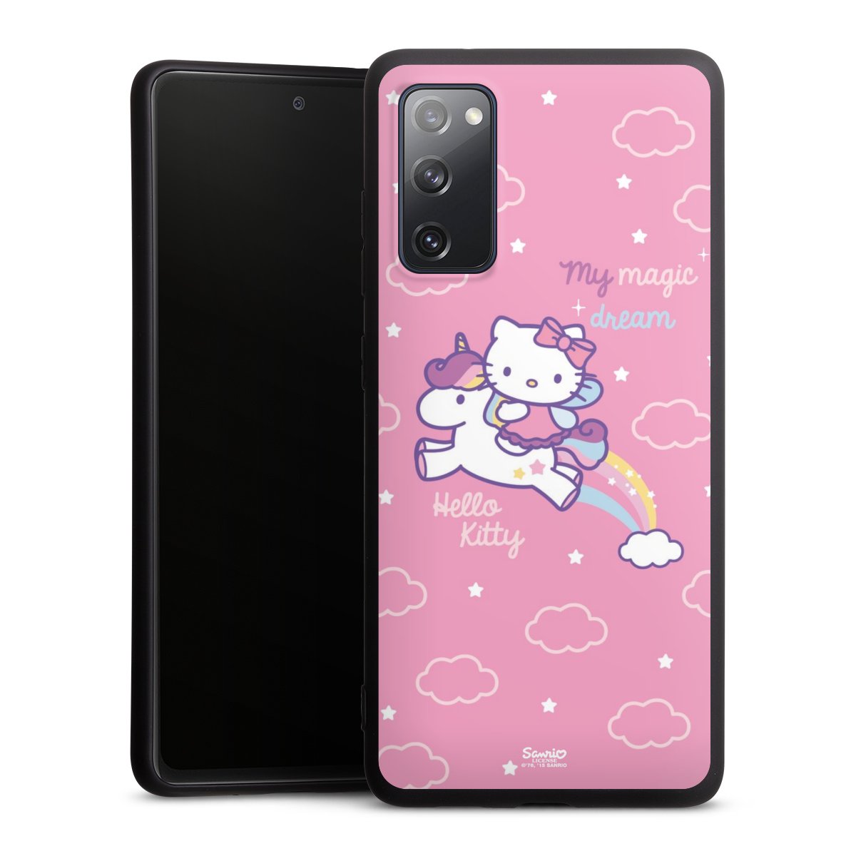 Galaxy S20 FE Handy Premium Silikon Hülle Handyhülle schwarz Case Einhorn Official Licensed Product Hello Kitty Silikon Premium Case