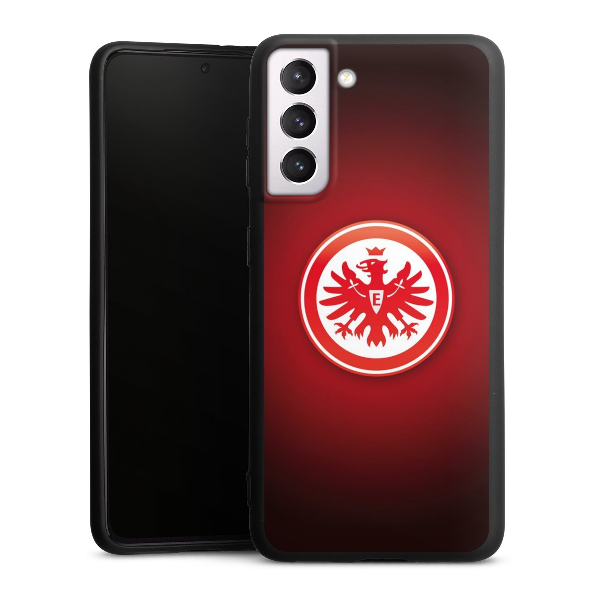 Galaxy S21 5G Handy Premium Silikon Hülle Handyhülle schwarz Case Eintracht Frankfurt Official Licensed Product Coat Of Arms Silikon Premium Case