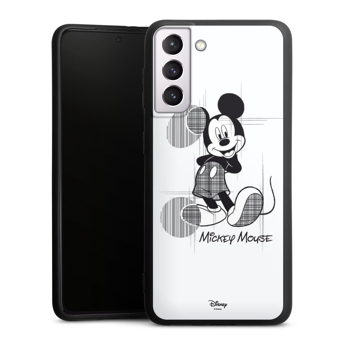 Galaxy S21 5G Handy Premium Silikon Hülle Handyhülle schwarz Case Disney Official Licensed Product Mickey Mouse Silikon Premium Case