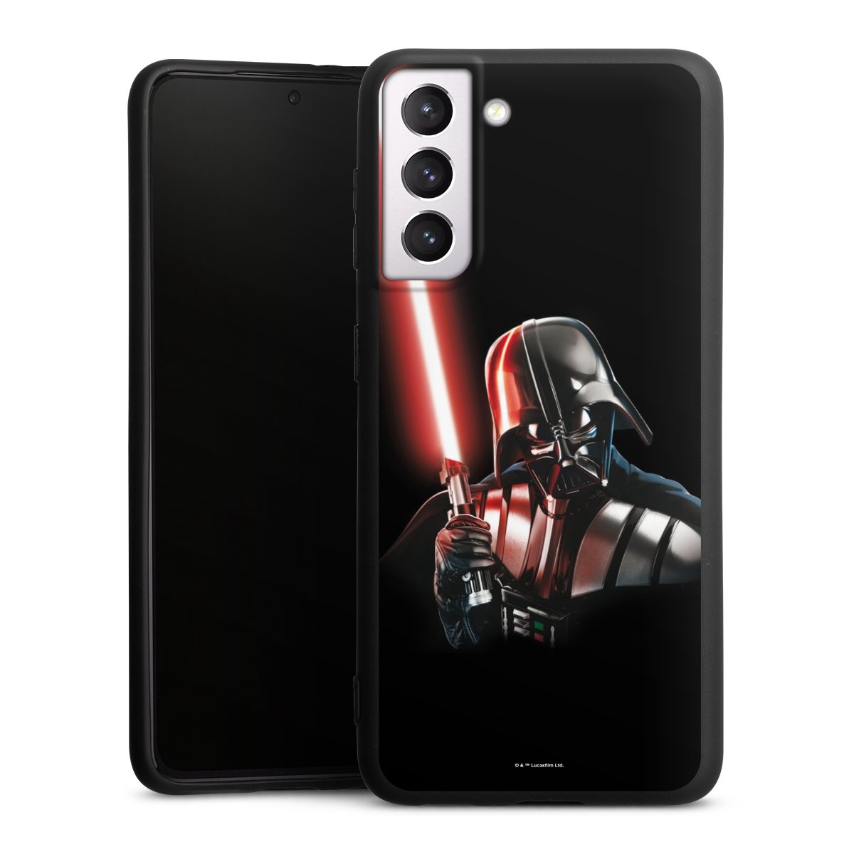 Galaxy S21 5G Handy Premium Silikon Hülle Handyhülle schwarz Case Star Wars Merchandise Darth Vader Silikon Premium Case