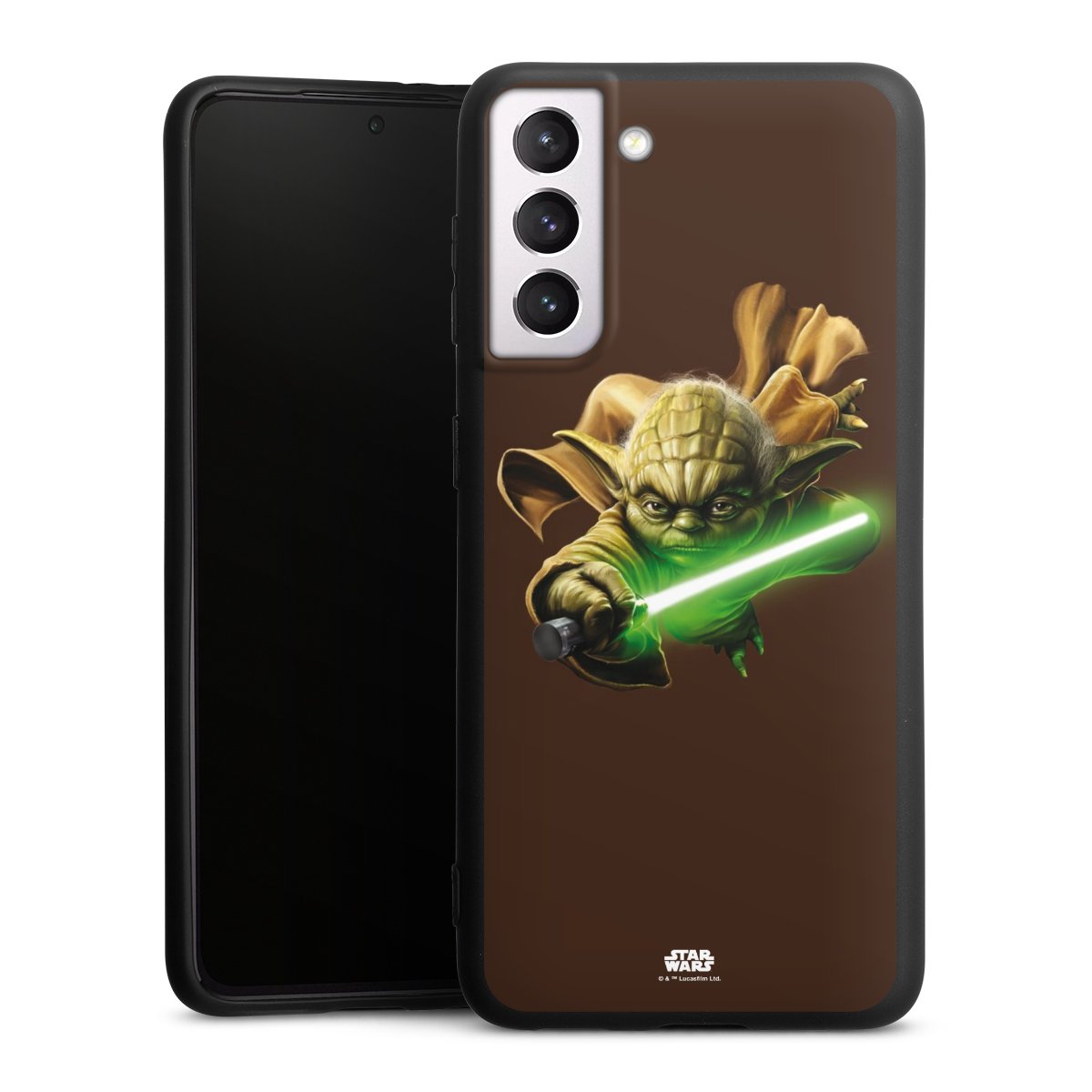 Galaxy S21 5G Handy Premium Silikon Hülle Handyhülle schwarz Case Yoda Merchandise Star Wars Silikon Premium Case