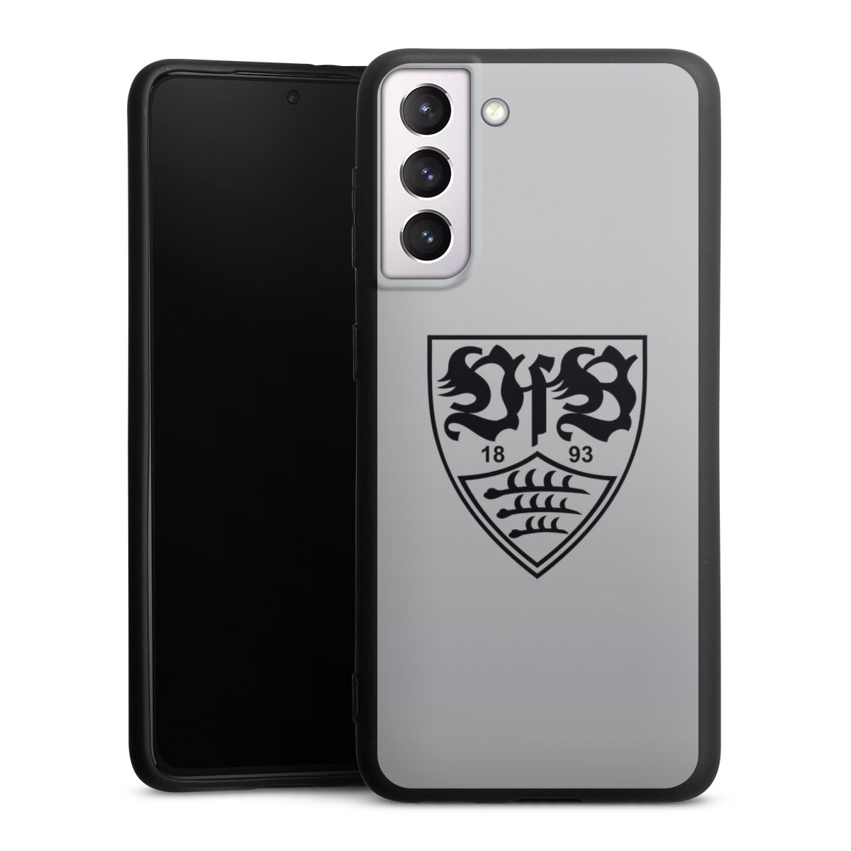 Galaxy S21 5G Handy Premium Silikon Hülle Handyhülle schwarz Case Logo Vfb Stuttgart Official Licensed Product Silikon Premium Case