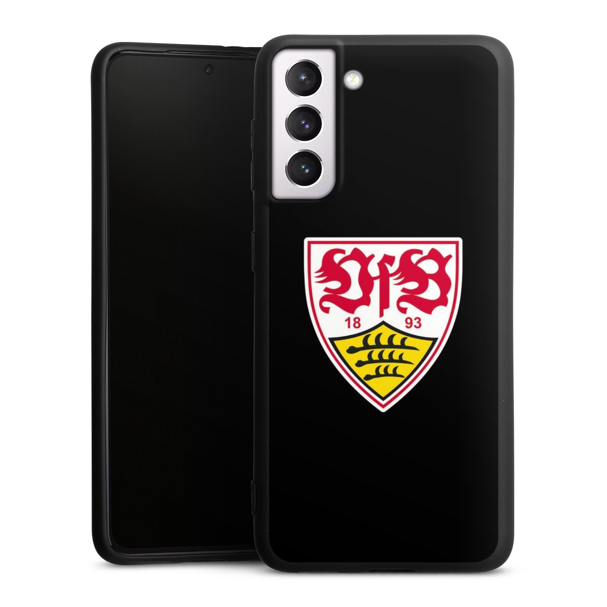 Galaxy S21 5G Handy Premium Silikon Hülle Handyhülle schwarz Case Vfb Stuttgart Official Licensed Product Coat Of Arms Silikon Premium Case