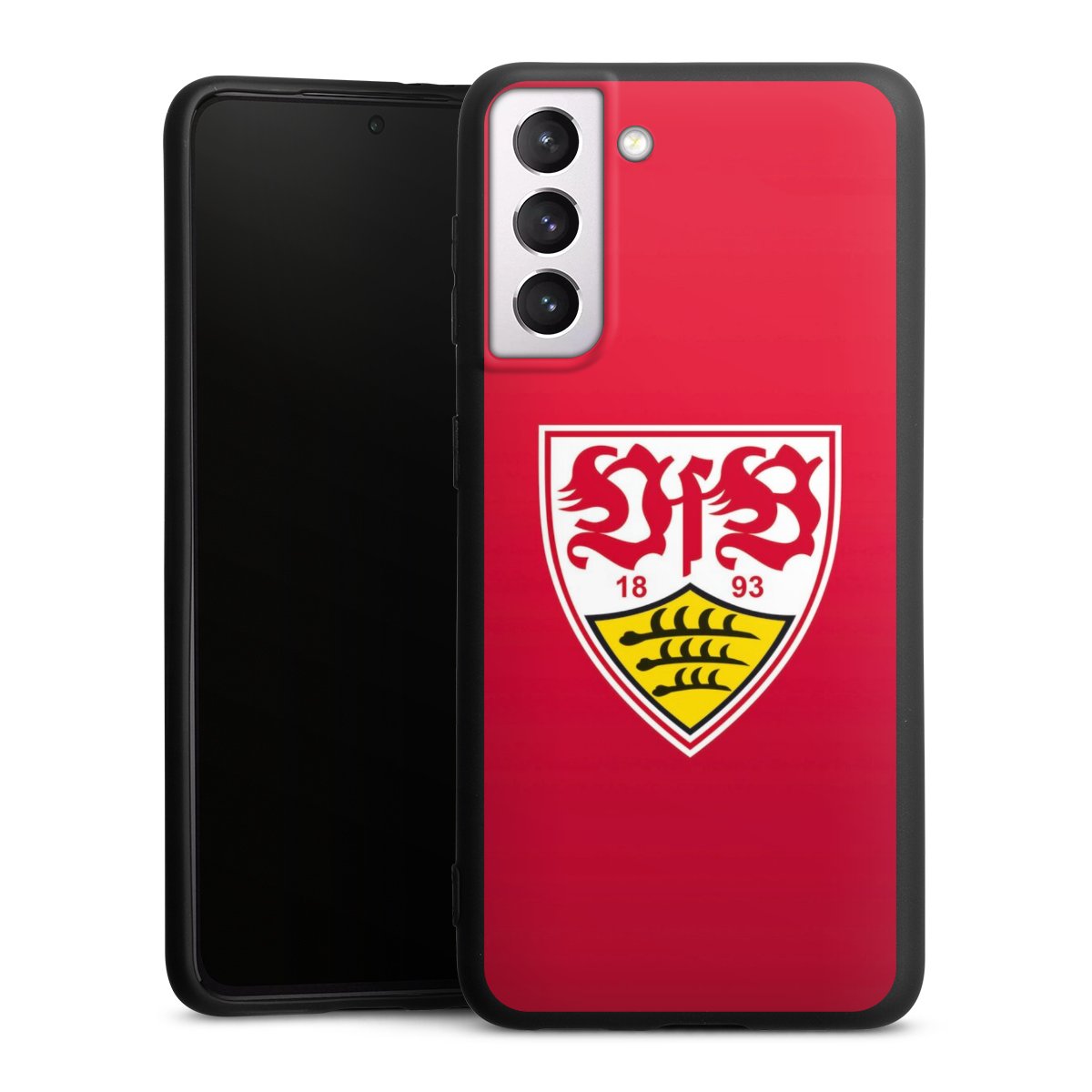 Galaxy S21 5G Handy Premium Silikon Hülle Handyhülle schwarz Case Official Licensed Product Vfb Stuttgart Silikon Premium Case