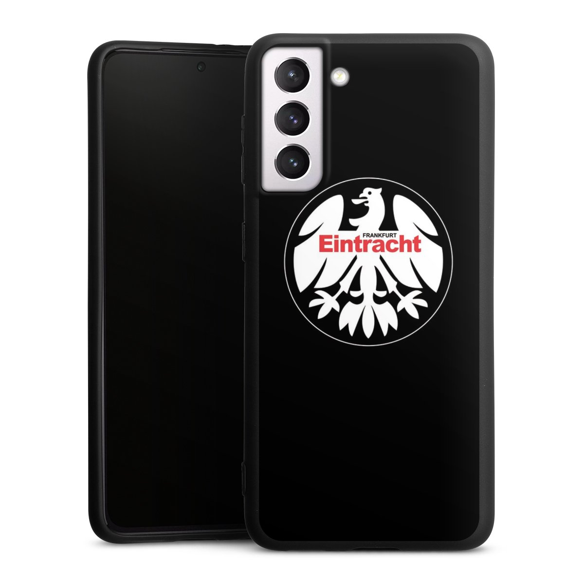 Galaxy S21 5G Handy Premium Silikon Hülle Handyhülle schwarz Case Official Licensed Product Eintracht Frankfurt Sge Silikon Premium Case