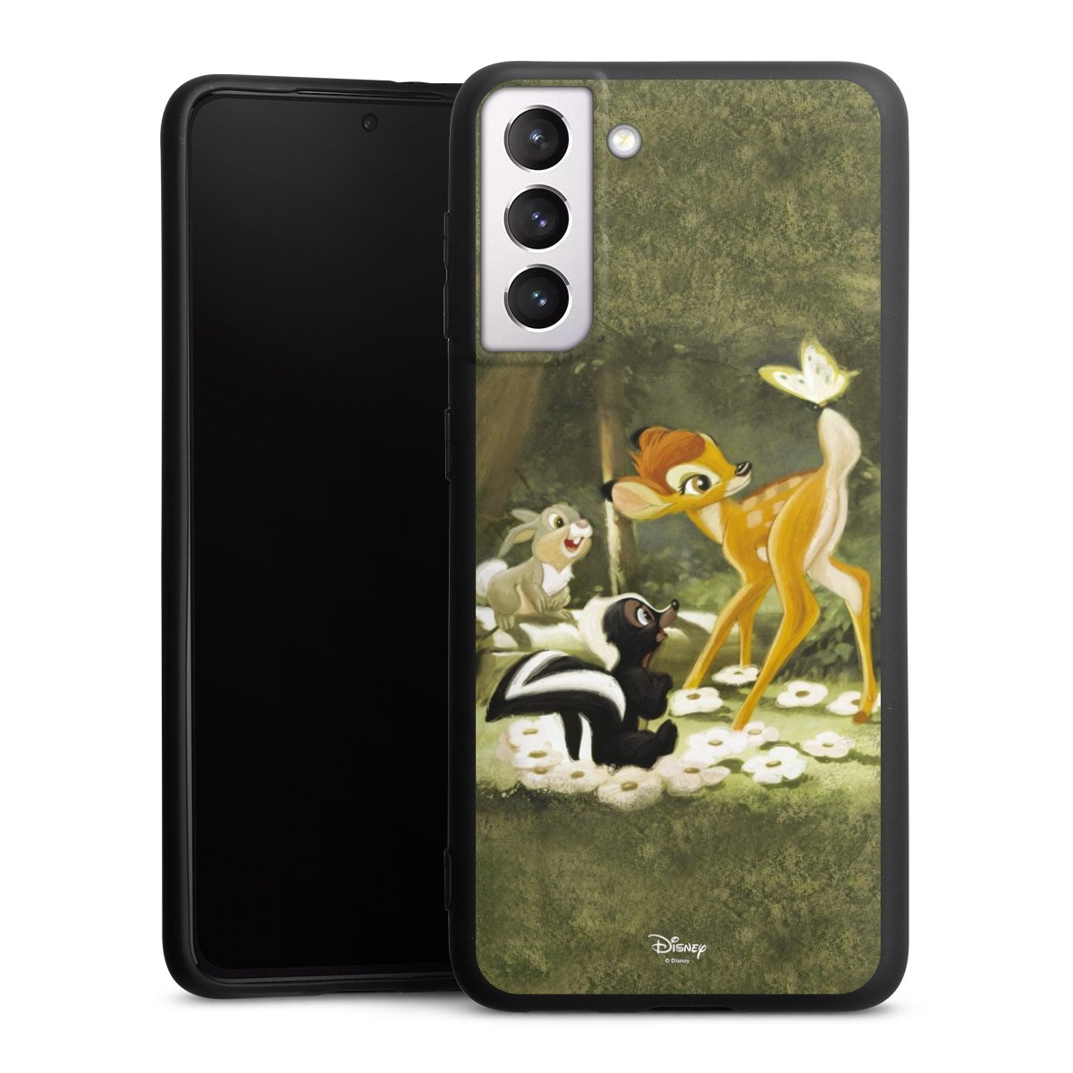 Galaxy S21 5G Handy Premium Silikon Hülle Handyhülle schwarz Case Disney Official Licensed Product Bambi Silikon Premium Case