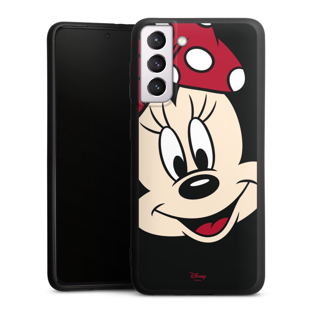 Galaxy S21 5G Handy Premium Silikon Hülle Handyhülle schwarz Case Minnie Mouse Official Licensed Product Disney Silikon Premium Case