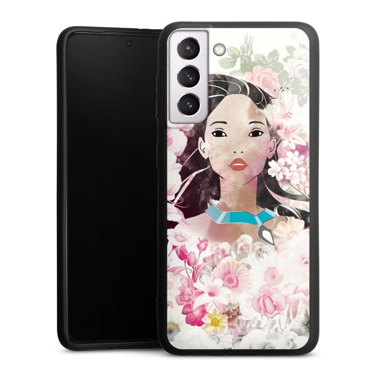 Galaxy S21 5G Handy Premium Silikon Hülle Handyhülle schwarz Case Pocahontas Official Licensed Product Disney Silikon Premium Case