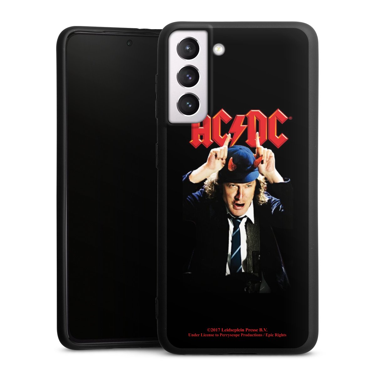 Galaxy S21 5G Handy Premium Silikon Hülle Handyhülle schwarz Case Merchandise Acdc Riverplate Silikon Premium Case