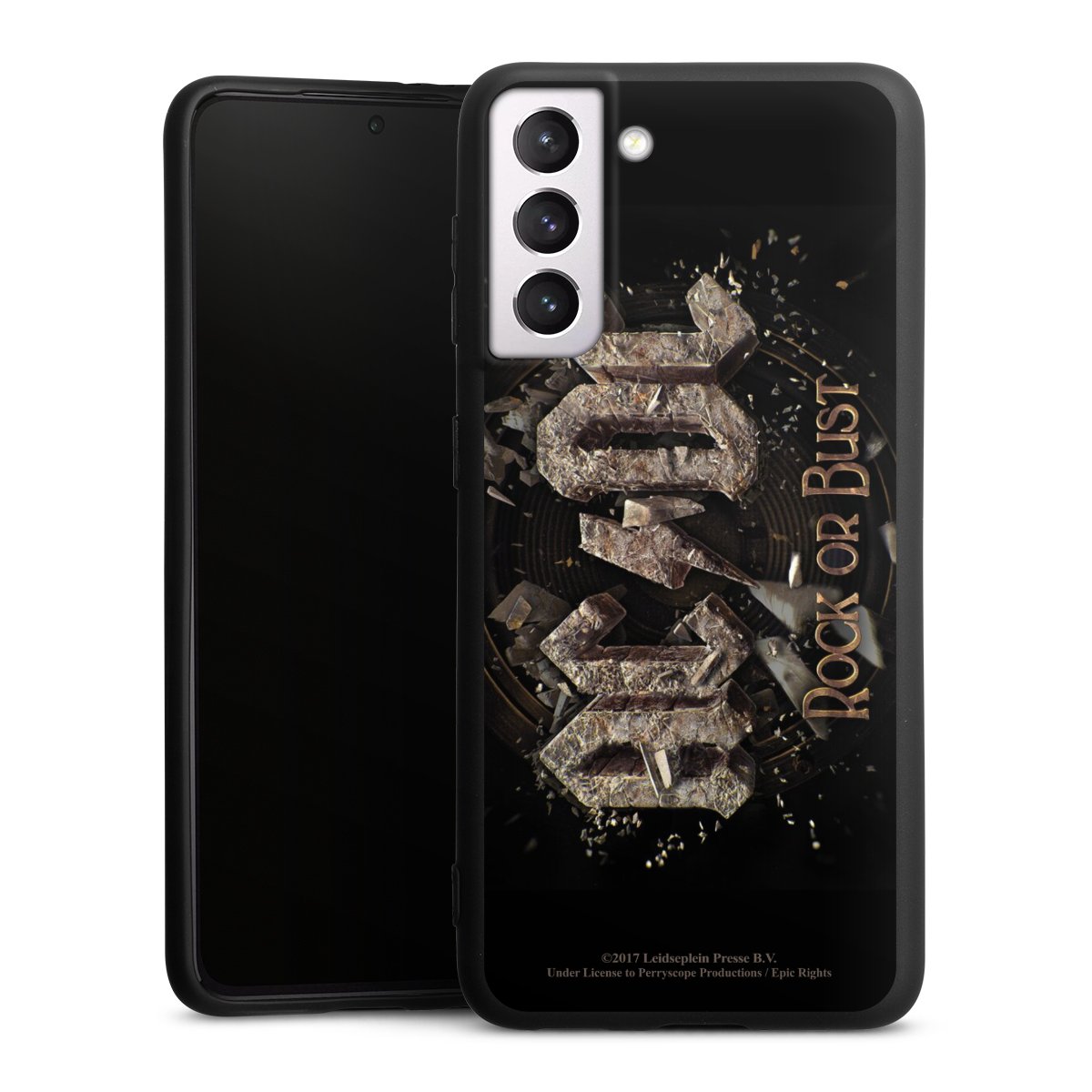 Galaxy S21 5G Handy Premium Silikon Hülle Handyhülle schwarz Case Acdc Official Licensed Product Rock Or Bust Silikon Premium Case