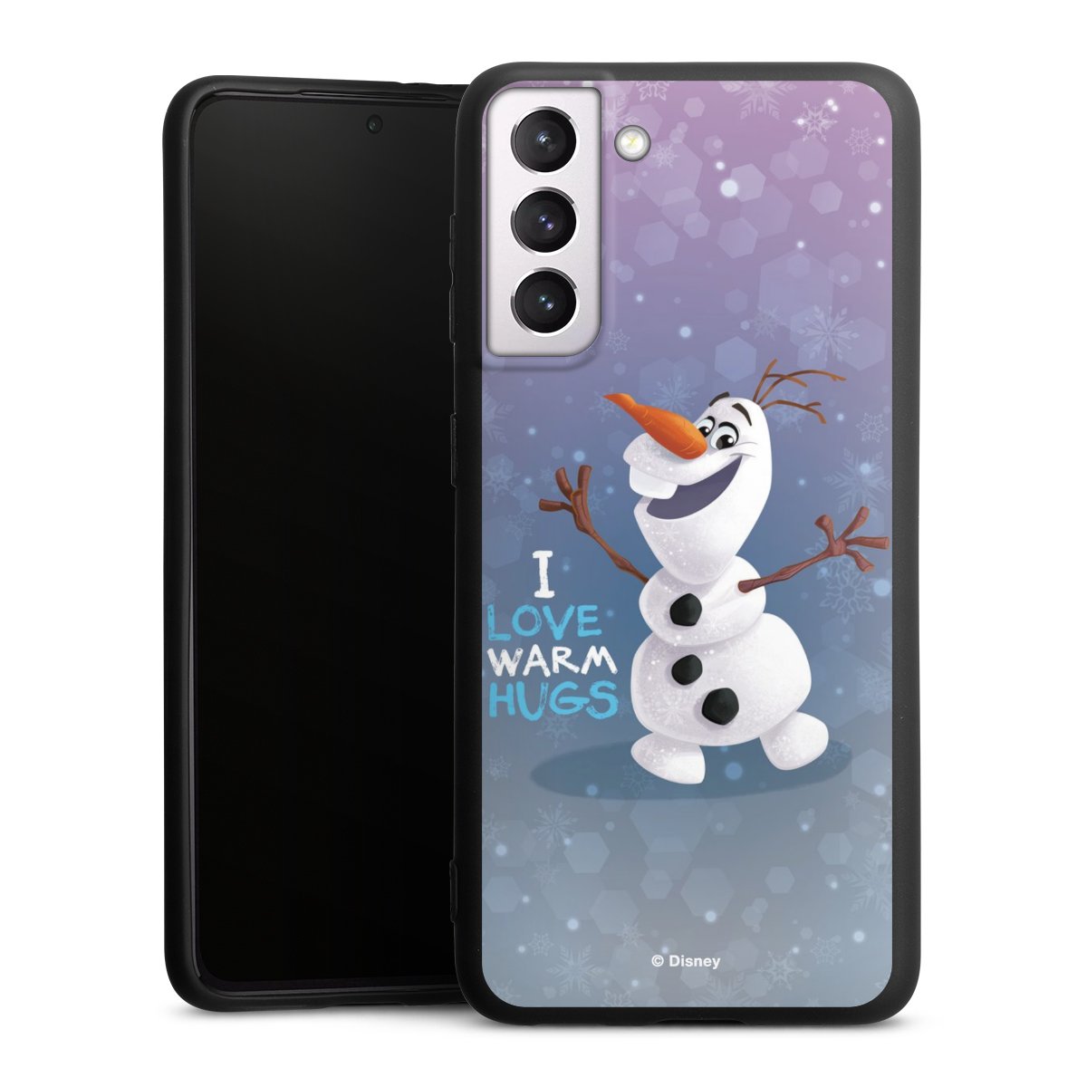 Galaxy S21 5G Handy Premium Silikon Hülle Handyhülle schwarz Case Frozen Frozen Olaf Official Licensed Product Silikon Premium Case