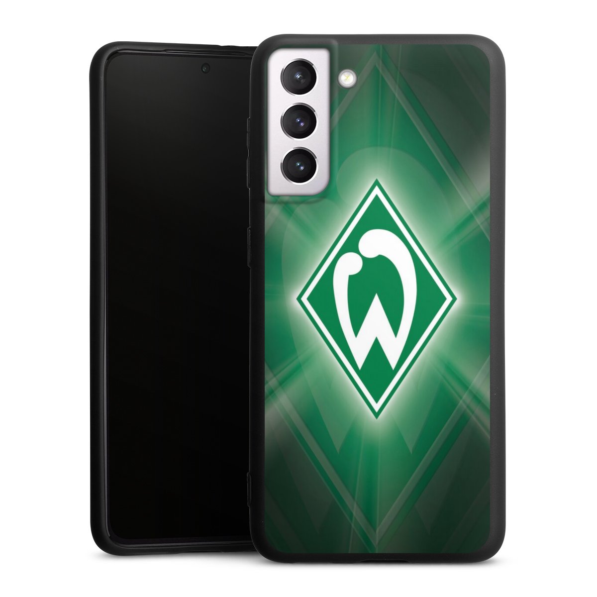 Galaxy S21 5G Handy Premium Silikon Hülle Handyhülle schwarz Case Sv Werder Bremen Official Licensed Product Coat Of Arms Silikon Premium Case