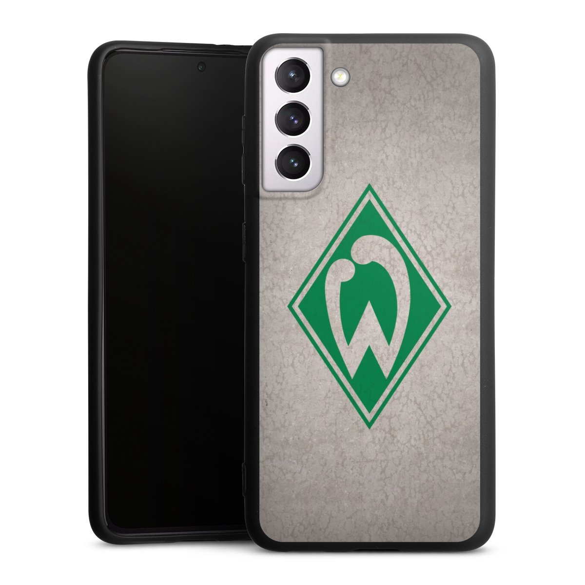 Galaxy S21 5G Handy Premium Silikon Hülle Handyhülle schwarz Case Sv Werder Bremen Concrete Official Licensed Product Silikon Premium Case