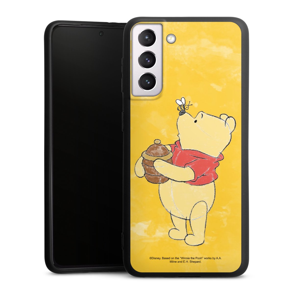 Galaxy S21 5G Handy Premium Silikon Hülle Handyhülle schwarz Case Official Licensed Product Winnie The Pooh Disney Silikon Premium Case