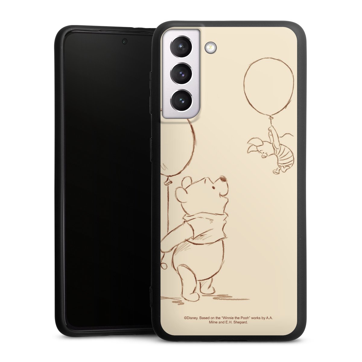 Galaxy S21 5G Handy Premium Silikon Hülle Handyhülle schwarz Case Official Licensed Product Winnie The Pooh Disney Silikon Premium Case