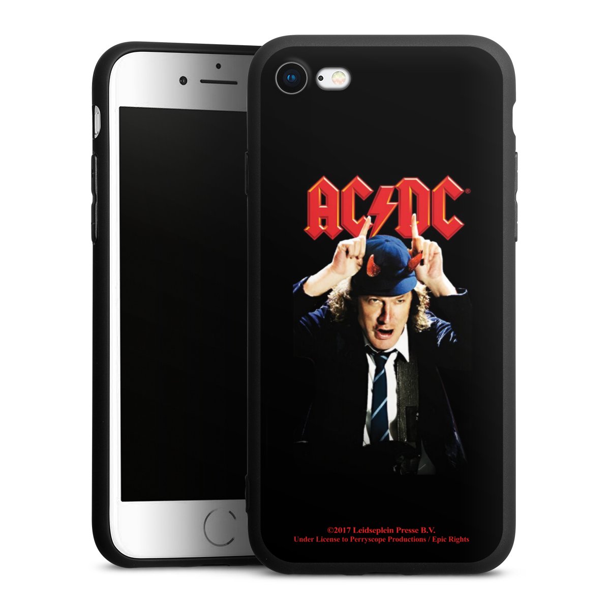 iPhone SE (2020) Handy Premium Silikon Hülle Handyhülle schwarz Case Merchandise Acdc Riverplate Silikon Premium Case