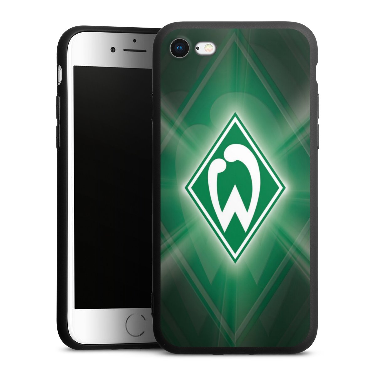 iPhone SE (2020) Handy Premium Silikon Hülle Handyhülle schwarz Case Sv Werder Bremen Official Licensed Product Coat Of Arms Silikon Premium Case