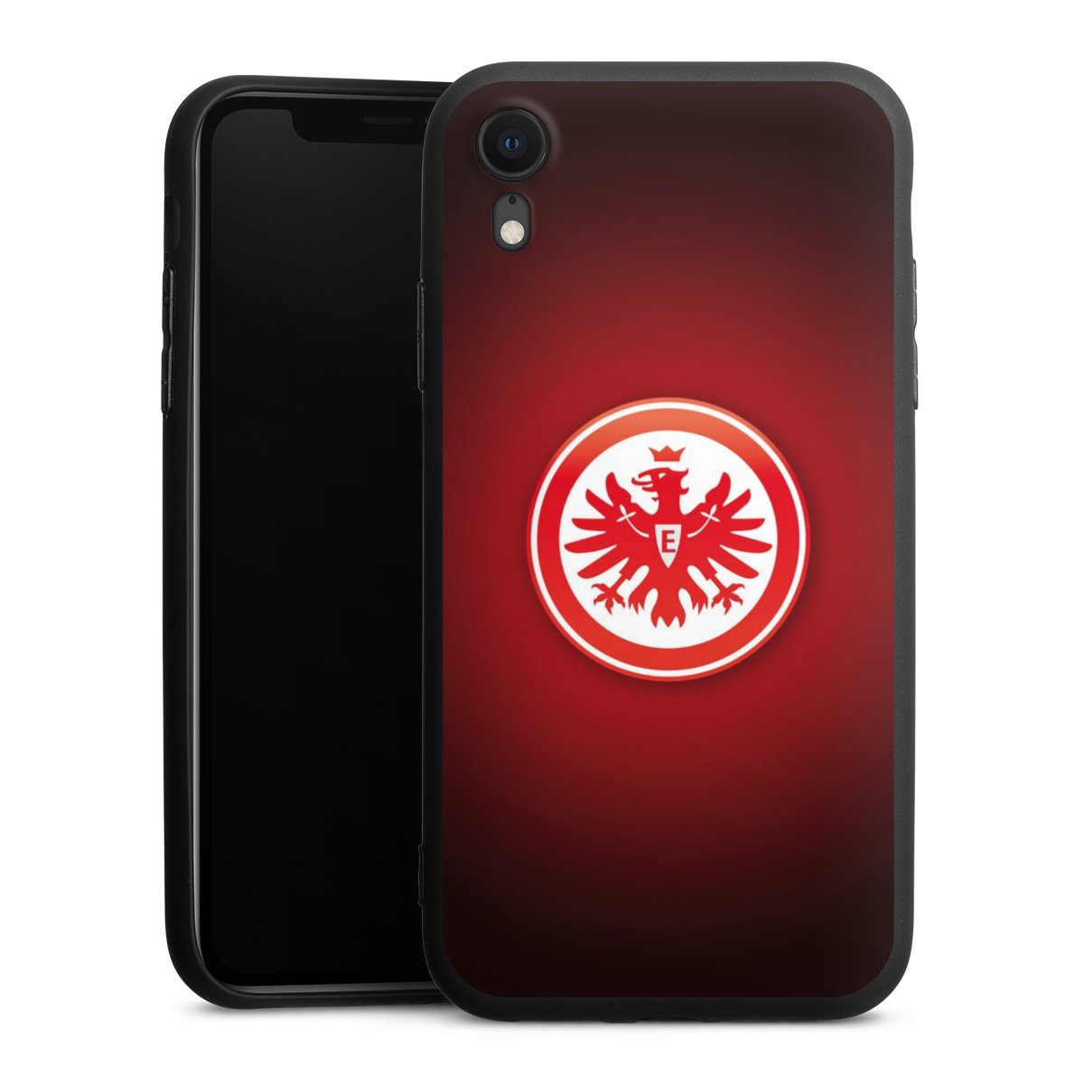 iPhone Xr Handy Premium Silikon Hülle Handyhülle schwarz Case Eintracht Frankfurt Official Licensed Product Coat Of Arms Silikon Premium Case