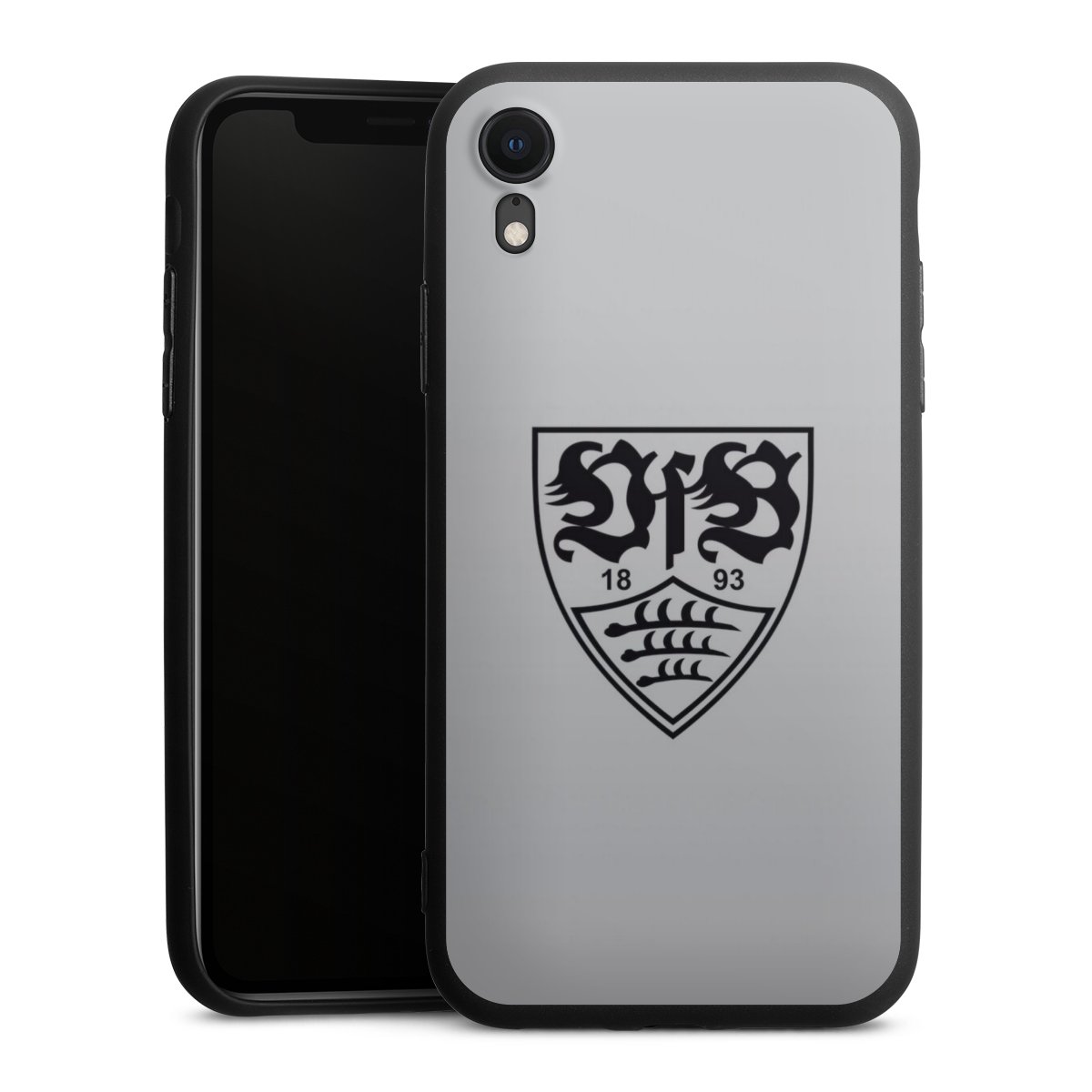 iPhone Xr Handy Premium Silikon Hülle Handyhülle schwarz Case Logo Vfb Stuttgart Official Licensed Product Silikon Premium Case