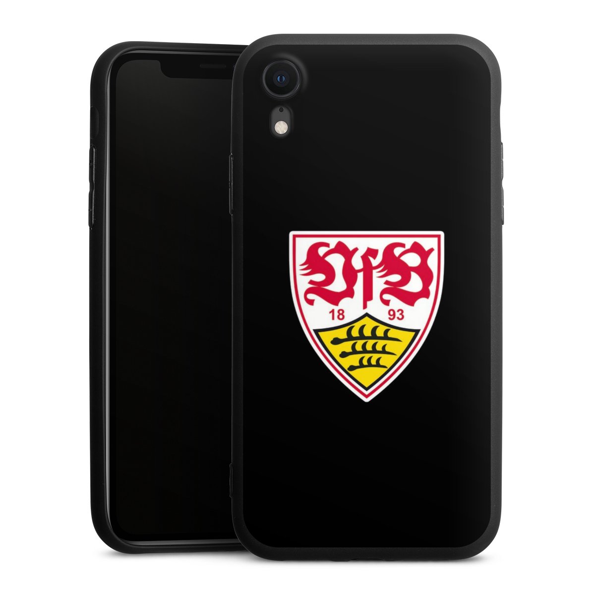 iPhone Xr Handy Premium Silikon Hülle Handyhülle schwarz Case Vfb Stuttgart Official Licensed Product Coat Of Arms Silikon Premium Case