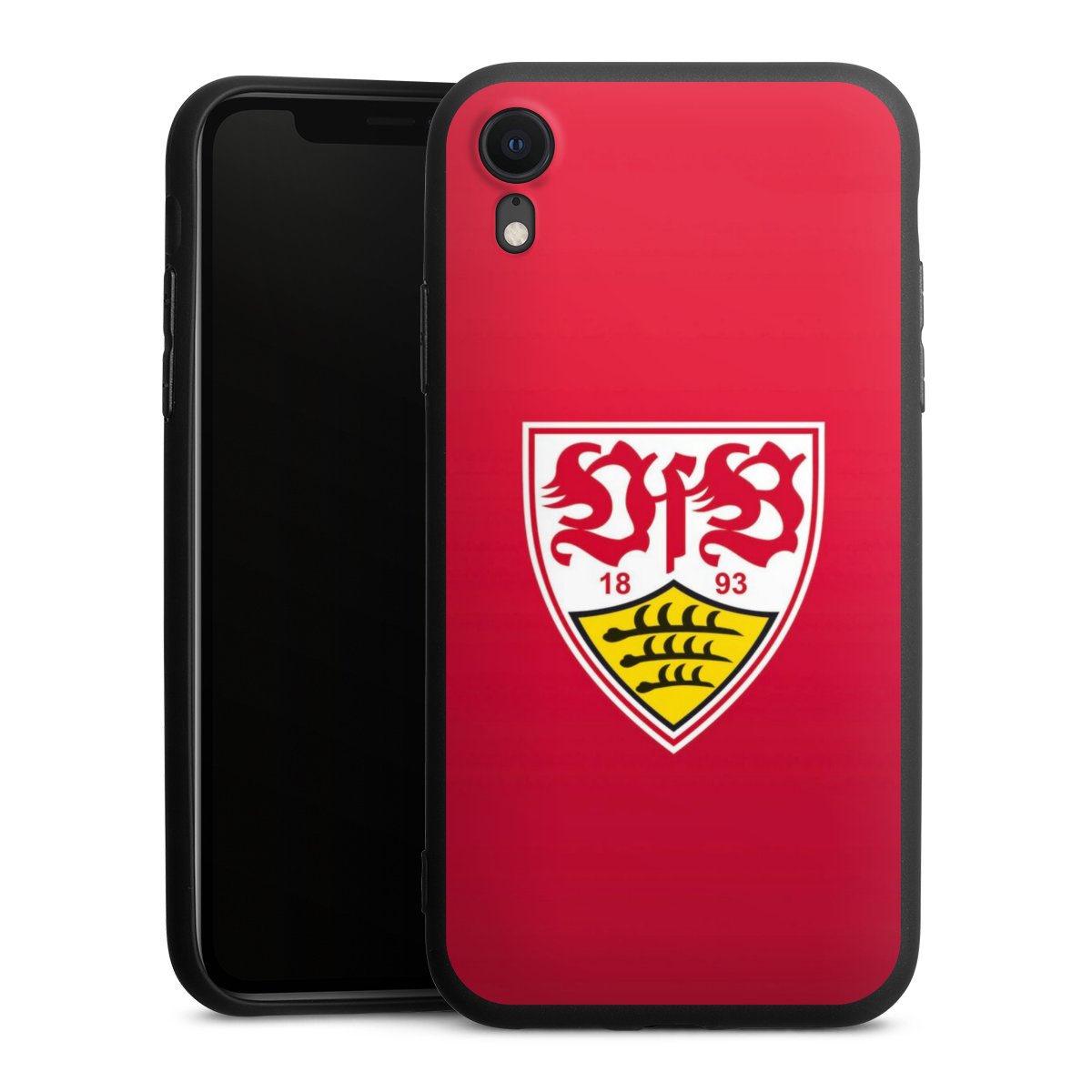 iPhone Xr Handy Premium Silikon Hülle Handyhülle schwarz Case Official Licensed Product Vfb Stuttgart Silikon Premium Case