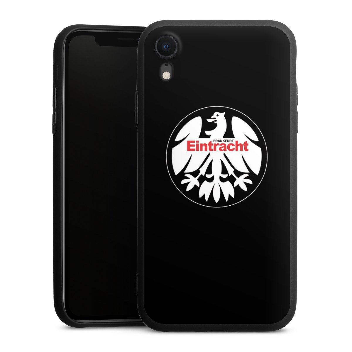 iPhone Xr Handy Premium Silikon Hülle Handyhülle schwarz Case Official Licensed Product Eintracht Frankfurt Sge Silikon Premium Case