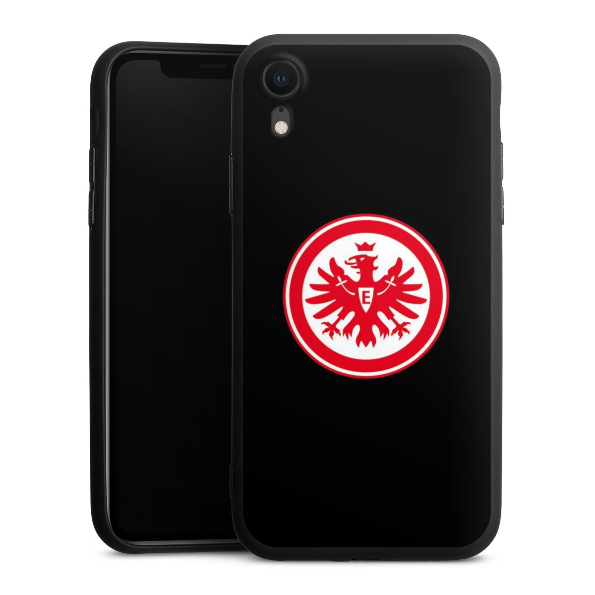 iPhone Xr Handy Premium Silikon Hülle Handyhülle schwarz Case Eintracht Frankfurt Sge Eagle Silikon Premium Case