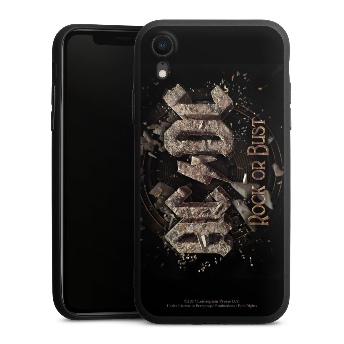 iPhone Xr Handy Premium Silikon Hülle Handyhülle schwarz Case Acdc Official Licensed Product Rock Or Bust Silikon Premium Case