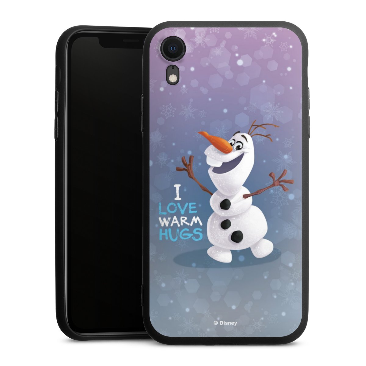 iPhone Xr Handy Premium Silikon Hülle Handyhülle schwarz Case Frozen Frozen Olaf Official Licensed Product Silikon Premium Case